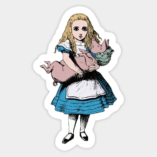 Alice and Pig Sticker